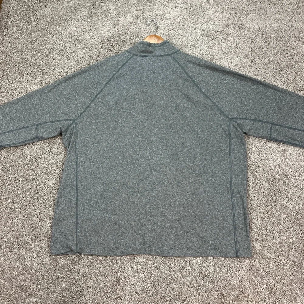 The North Face Pullover Mens XL Gray Heather Quarter Zip Chest Pocket Fleece EUC